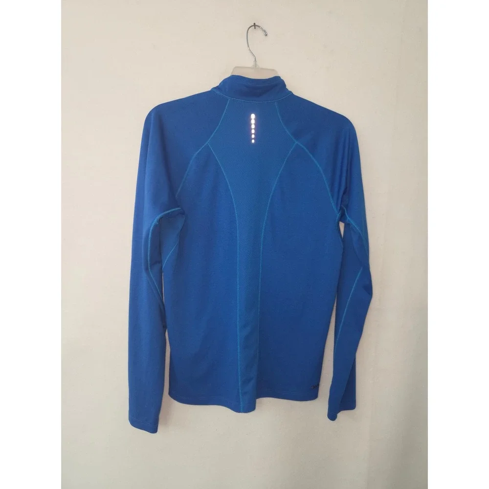 The North Face FlashDry Quarter Zip‎ Pullover Mens Medium Blue Thumbhole Active